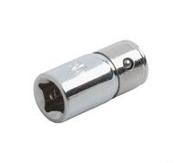 Adaptateur de douille pour cliquet avec porte-embout hexagonal, matériau en acier au chrome vanadium, convertit les douilles en embouts, conforme aux normes ISO ANSI (1/4 x 1/4 (bouche en forme de U))