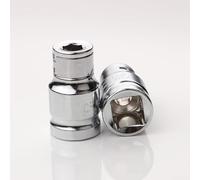 Adaptateur de douille pour convertir des douilles en porte-embout hexagonal, 65 Mn en acier au chrome vanadium avec 6 tailles (1/4", 3/8", 1/2") pour - 1 pièce (/2 x 8 mm)