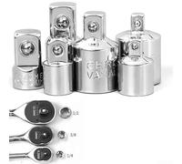 Adaptateur de douille pour outils à cliquet pneumatique, réducteur robuste de 1/4 à 3/8 et 3/8 à 1/4, compatible avec douilles 1/2 et 3/8, matériau en acier 45# (1 adaptateur de douille 1/4" à 3/8")