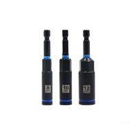 Adaptateur de douille pour tourne-écrous hexagonaux 80 mm pour perceuse électrique pneumatique et outils à main de 6 à 14 mm (8 + 10 + 12 mm)