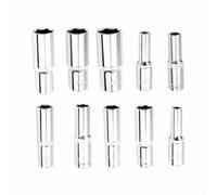 Adaptateur de douille profonde pour clés à cliquet avec construction en acier au chrome vanadium et taille métrique standard (14 mm)