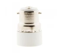 Zenitech Adaptateur de douille fiche mâle B22 vers fiche femelle E14 Blanc