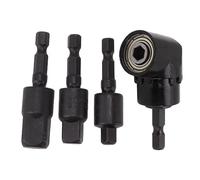 Adaptateur de douilles avec adaptateurs de foret à tige hexagonale rotative à 360 degrés, tournevis à Angle de 105 degrés, foret