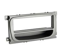Adaptateur de façade 1-DIN avec vide poche compatible avec Ford gris