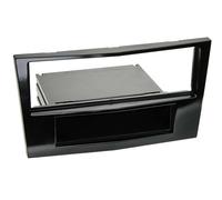 Adaptateur de façade 1-DIN avec vide poche compatible avec Opel "new" noir piano