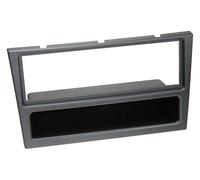 Adaptateur de façade 1-DIN avec vide poche Opel/Renault charbon metallic