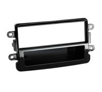 ACV Adaptateur de façade 1-DIN compatible avec Dacia Dokker / Duster / Lodgy - Noir piano