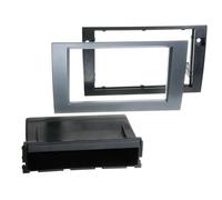 Adaptateur de façade 2-DIN avec vide poche Audi A4 /Seat Exeo anthracite