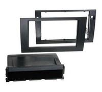 Adaptateur de façade 2-din pour avec vide poche audi a4 / seat exeo noir Noir G