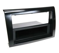 Adaptateur de façade 2-DIN pour avec vide poche FIAT Bravo 2007 > noir piano