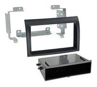 Adaptateur de façade 2-din pour avec vide poche fiat ducato > noir Noir G