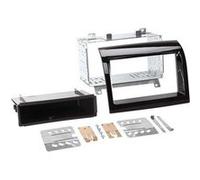 Adaptateur de façade 2-din pour avec vide poche fiat / peugeot > noir piano Noir G