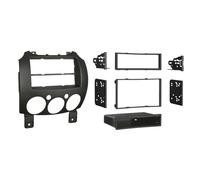 Kit Facade autoradio 2DIN compatible avec Mazda 2 ap07 Avec vide poche Noir