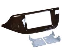 Adaptateur de façade 2-DIN pour Kia cee'd 04/2012 > piano / brun