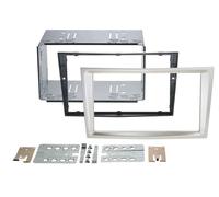 Adaptateur de façade 2-DIN pour Opel Astra/Corsa D/Zafira satin-stone
