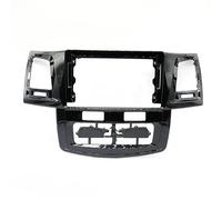 Adaptateur De Façade Châssis Voiture 9 Pouces pour Toyota pour Fortuner pour Hilux pour Vigo 2007-2015 Kit Montage pour Autoradio Android Audio Cadre Radio(Wooden MT Frame)