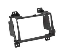 Adaptateur de façade soft touch 2-DIN compatible avec Hyundai H1 2008 > noir