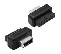 Adaptateur de façade USB 3.0 19/20 broches vers connecteur mâle de type E | YARCHONN Lot de 2 clés USB 3.1 Type-C Key-A Gen2 10 Gbit/s pour carte d'extension de carte mère