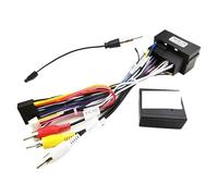 Adaptateur de faisceau d'autoradio, décodeur Bus CAN, connecteur RCA, prise 16 broches vers câble câblage 52, for, Renegade, Cherokee, Compass(With Antenna Adapter)