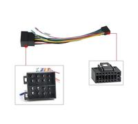 Adaptateur de faisceau de câbles audio pour autoradio Android universel, 16 broches, câble ISO, connecteur stéréo automatique(Cable ISO)