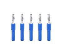 Adaptateur de fiche banane de 4mm, 5 pièces, forte connectivité, bonne conductivité, Conversion de 4mm à 2mm (blue)