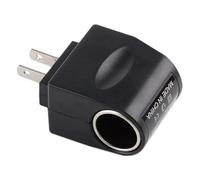 Adaptateur de fiche plus léger - adaptateur de voiture à 12 volts | Convertisseur plus léger stable avec indicateur LED 220V à 12V | Onduleur de puissance automobile, Black Automotive Gear AC