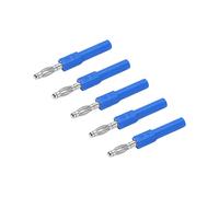 Adaptateur de Fiches Banane de 4mm, 5 Pièces, Forte connectivité, Bonne conductivité, Conversion de 4mm à 2mm, Connecteurs de Fiche Banane (Bleu)
