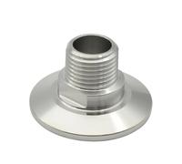 Adaptateur De Filetage BSPT 1/4 "1/2" 3/4 "1" SS304, Raccord À Trois Pinces En Acier Inoxydable 25.4 50.5 64mm(Male thread,1I4 in FR50.5)
