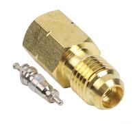 Adaptateur de filetage gauche 1/4" SAE filetage intérieur vers filetage extérieur en laiton pour bouteilles de réfrigérant R32 et R454B Outil HVAC
