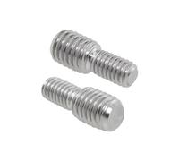 Adaptateur de filetage M3 M4 M5 M6 M8 M10 M12 M14 M16-M20 Boulons mâles à mâles Vis de transfert à double tête de conversion en acier inoxydable 304.(5pcs M6x15-M10x15)