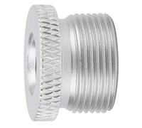 Adaptateur de filetage pour pied de micro, durable 3/8 femelle vers 5/8 mâle, adaptateur à vis antidérapant, oxydation anodique en alliage d'aluminium pour pied de microphone (argent F5B)