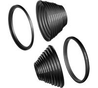 Adaptateur de Filtre 18 pièces pour Ensemble d'anneaux d'appareils Photo, Ensemble d'anneaux Step-Down, de 82mm à 37mm, d'anneaux Step-Up, de 37mm à 82mm, Adaptateur d'objectif en métal