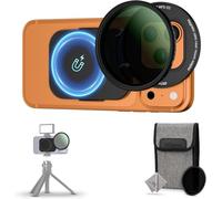 Adaptateur de filtre d'objectif de téléphone 67 mm amélioré + pochette de filtre CPL pour iPhone 17 16 15 14 Pro Max Plus, anneau de filtre magnétique double face pour objectif de téléphone avec 1/4