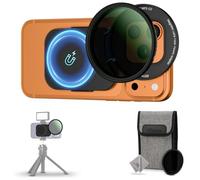 Adaptateur de filtre d'objectif de téléphone 67 mm + filtre ND2-128 pour iPhone 17 16 15 14 Pro Max Plus Air, anneau de filtre magnétique double face pour objectif de téléphone avec 1/4-20" et