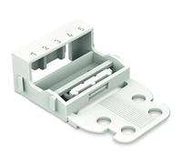 Adaptateur de fixation pour bornes à 5 fils série 221-4 mm² - Pour fixation à vis - Blanc, 10 Pièces
