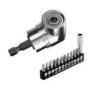 Adaptateur de fixation pour clé à angle | Adaptateur d'angle pour outils à main | Ensemble d'outils de clé à douille à 105 degrés, fixation pour perceuse d'angle, accessoires de tournevis