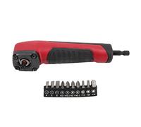 Adaptateur de forage à angle droit GenGutoo Adaptateur de tournevis magnétique Costume de coin avec le bite (Bleu) (Rouge)