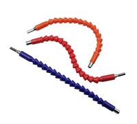 Adaptateur de foret flexible 11,6 pouces (1/4 pouce) raccord hexagonal pour visseuse sans fil et perceuse, adapté aux scénarios de réparation et d'entretien, couleur : rouge/orange/bleu
