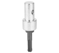 Adaptateur de Foret, perceuse électrique vers connecteur de tarière, Tige Ronde, 2 fosses, 2 Fentes, Outil Professionnel en métal Robuste pour Le Jardinage, l'aménagement