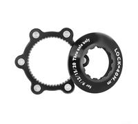 Adaptateur de frein à disque 6 boulons pour VTT - Alliage d'aluminium + acier inoxydable - 10 x 7 x 7 cm - 40 g - Compatible Shimano/SRAM (noir)