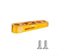 Adaptateur de frein à disque, alliage d'aluminium CNC, convertit plat en support de poteau pour rotors de 140 mm-160 mm, alignement de l'étrier avant et arrière de vélo de route (roue arrière doré)