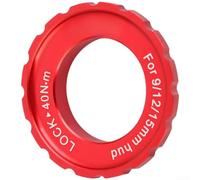 Adaptateur de frein à disque en alliage d'aluminium léger à six boulons compatible avec dégagement rapide de 9 mm et axe traversant de 12 mm/15 mm pour VTT et vélos de route (rouge extérieur)