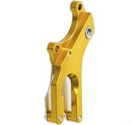 Adaptateur de frein à disque fixe pour vélos avec roues à dégagement rapide en alliage d'aluminium usiné CNC, prend en charge les cadres sans supports de frein (doré)