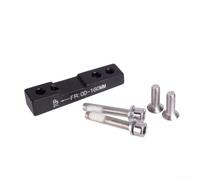 Adaptateur de frein plat 160 mm, pièce de frein pour vélo de route, support de frein de vélo en alliage d'aluminium, support d'étrier à disque avant et arrière (FR160 noir)