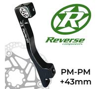 Adaptateur de frein Postmount Reverse PM-PM Ø 203 mm +43 mm Noir, 4 Vis