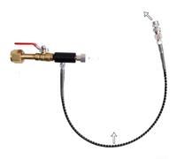 Adaptateur de gaz en acier inoxydable de 61 cm avec filetage M11, raccord rapide CGA320 W21.8 pour tube de soda, vanne marche/arrêt haute pression de 5000 PSI (B)