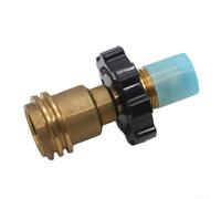 Adaptateur de gaz pour pôle vers qcc1 avec clé pour camping (2) | Pour pôle vers conversion qcc1, avec e montage, laiton robuste, anti-fuite, barbecue de camping