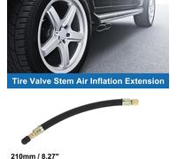 Adaptateur De Gonflage D'Air De Valve De Pneu De Tige De Valve De Pneu Durable De 210Mm De Longue Extension De Valve De Pneu En Caoutchouc Noir