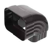 Adaptateur de Gouttière en Alliage D'aluminium, Coude 90 Degrés Noir | Surface Brossée, Résistant à L'oxydation à L'usure, Guide pour Écoulement D'eau de Pluie, pour Tuyaux