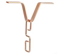 Adaptateur de gouttière en forme de V, crochet en fer robuste pour connecter les chaînes de pluie aux becs de descente, finition zinc noir galvanisé, compatible avec gouttières standard, 15,7 x 6,1 cm